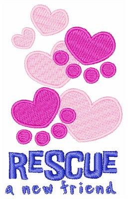 Animal Rescue Machine Embroidery Design