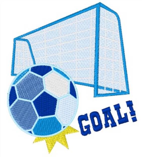 Picture of Soccer Goal Machine Embroidery Design