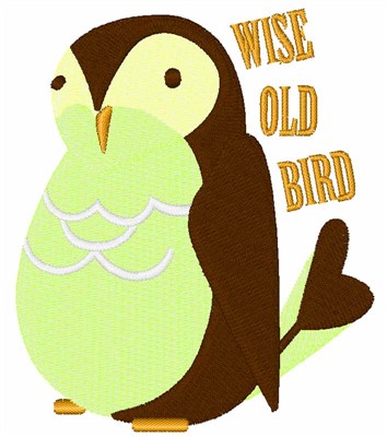 Wise Old Bird Machine Embroidery Design