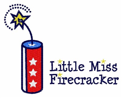 Miss Firecracker Machine Embroidery Design