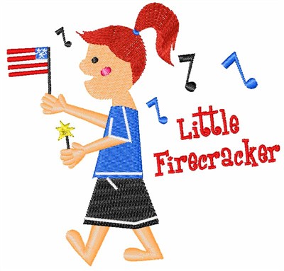 Little Firecracker Machine Embroidery Design