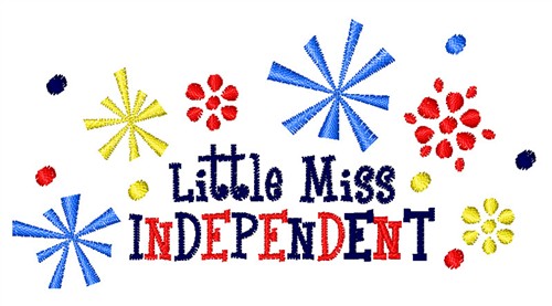 Miss Independant Machine Embroidery Design