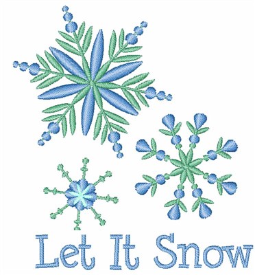 Let It Snow Machine Embroidery Design
