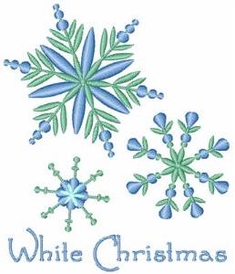 Picture of White Christmas Machine Embroidery Design