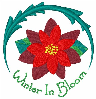 Winter in Bloom Machine Embroidery Design