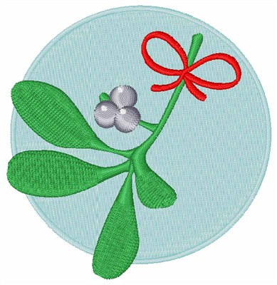 Christmas Mistletoe Machine Embroidery Design