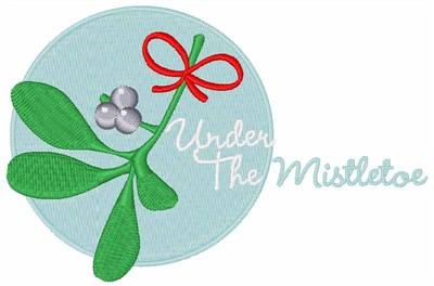 Under the Mistletoe Machine Embroidery Design
