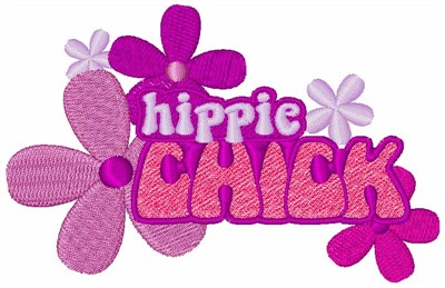 Hippie Chick Machine Embroidery Design
