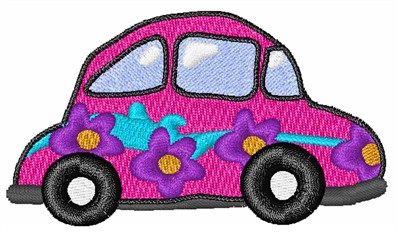 Hippie Love Bug Machine Embroidery Design