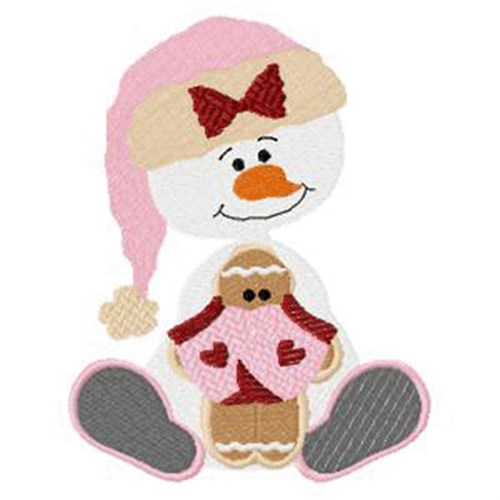 Gingerbread Snowman Machine Embroidery Design