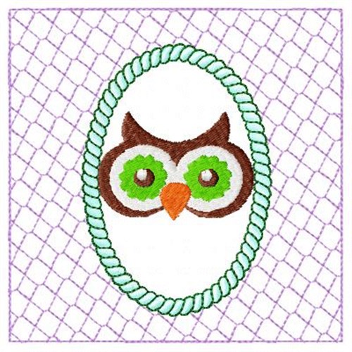 Lacy Owl Eyes Machine Embroidery Design
