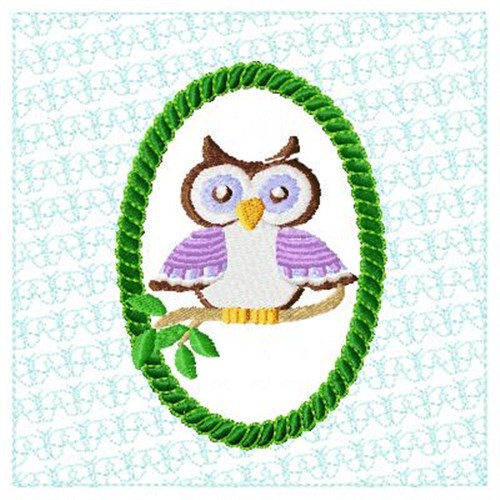 Lacy Owl Branch Machine Embroidery Design