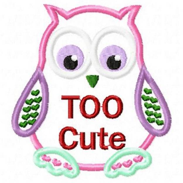 Picture of Applique Owl Cute Machine Embroidery Design
