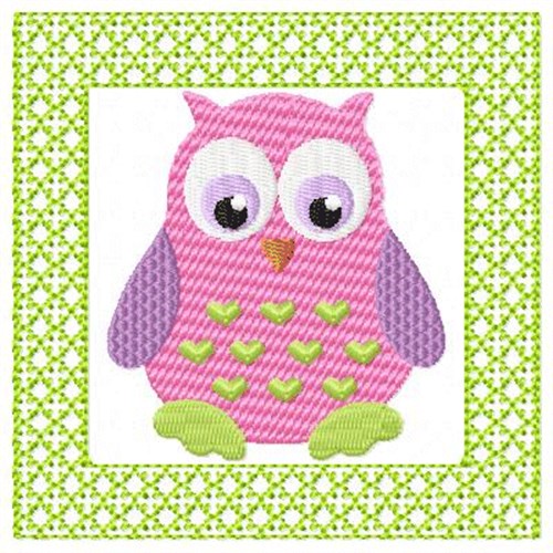 Lacy Owl Hearts Machine Embroidery Design