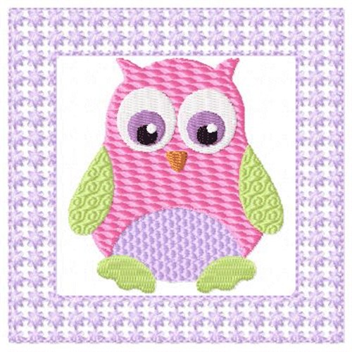 Purple Lacy Owl Machine Embroidery Design