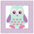 Picture of Purple Lacy Owl Machine Embroidery Design
