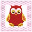 Picture of Lacy Red Owl Machine Embroidery Design