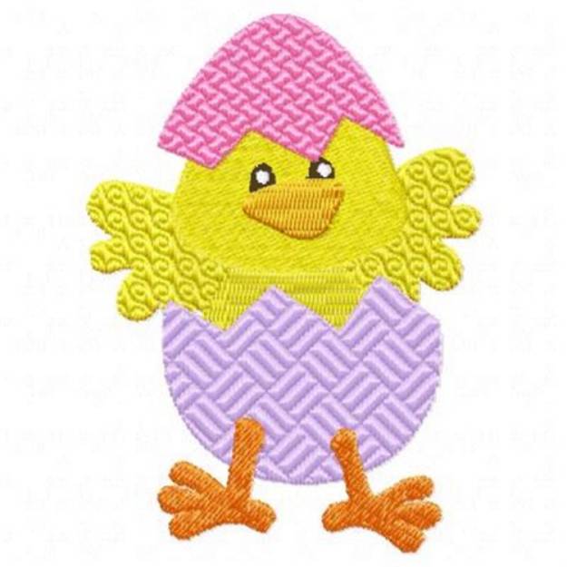 Picture of Easter Chick Egg Machine Embroidery Design