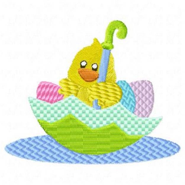 Picture of Easter Chick Umbrella Machine Embroidery Design