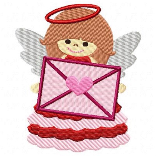Valentine Angel Machine Embroidery Design