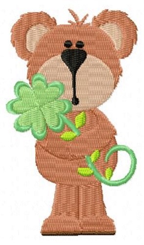 Bonnie Bear Clover Machine Embroidery Design
