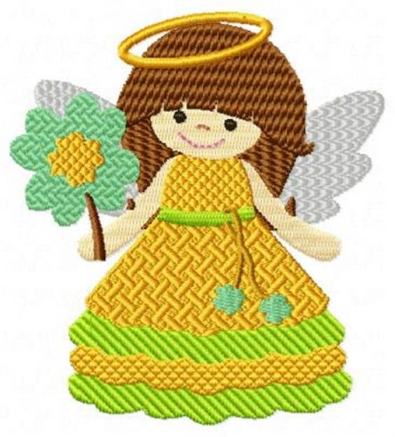 Picture of Irish Angel & Flower Machine Embroidery Design