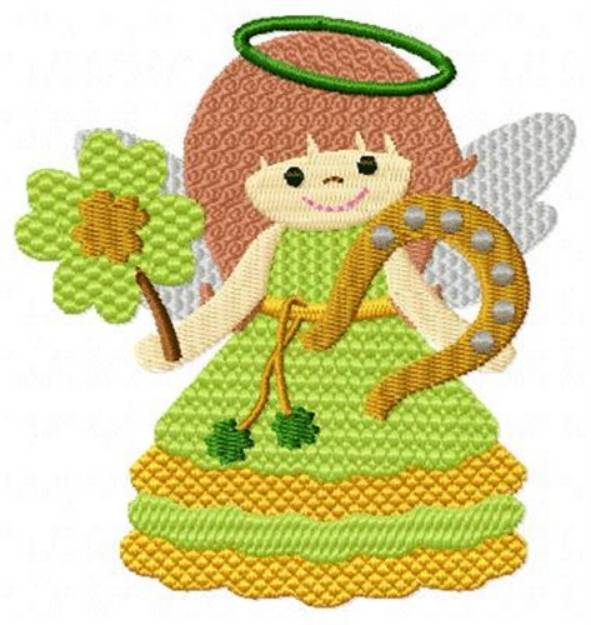 Picture of Irish Angel Horseshoe Machine Embroidery Design