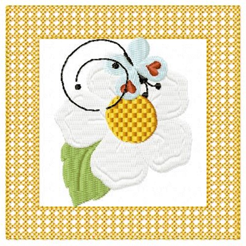 Lacy Butterfly & Flower Machine Embroidery Design