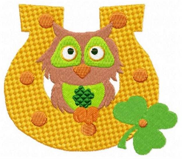 Picture of Owl & Horseshoe Machine Embroidery Design
