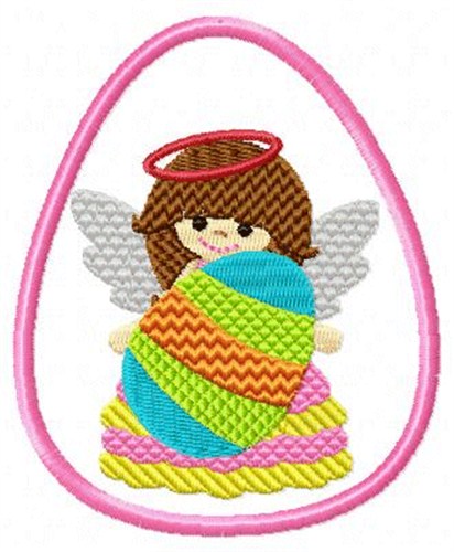 Easter Egg & Angel Machine Embroidery Design