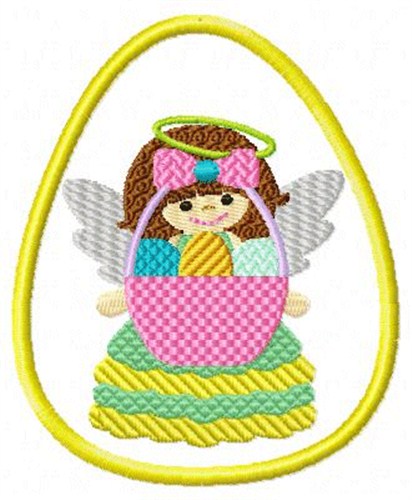 Easter Egg & Angel Machine Embroidery Design