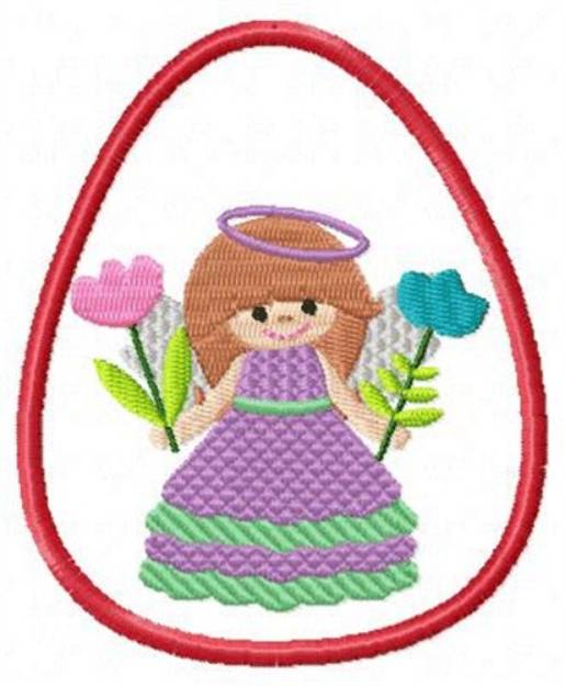 Picture of Easter Egg & Angel Machine Embroidery Design