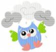 Picture of Rainy Day Owl Machine Embroidery Design