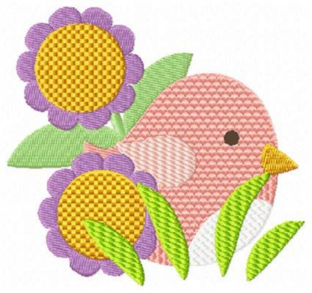 Picture of Bird & Blooms Machine Embroidery Design
