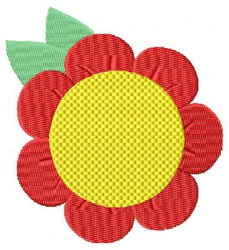 Red Flower Machine Embroidery Design