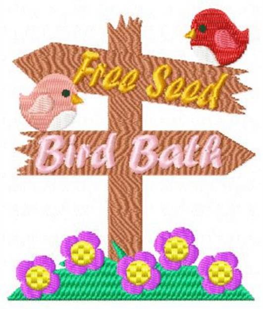 Picture of Birds & Flowers Machine Embroidery Design