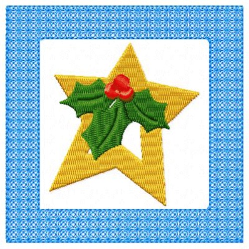 Lacy Holly Star Machine Embroidery Design