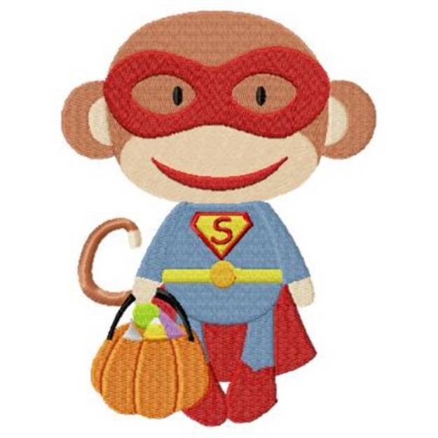 Picture of Superman Monkey Machine Embroidery Design