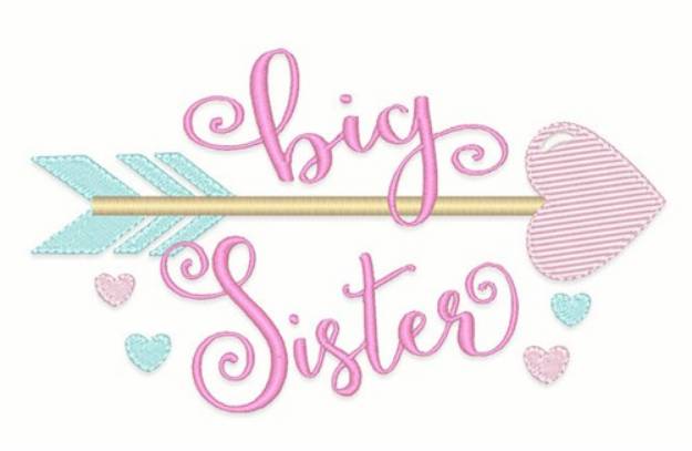 Picture of Big Sister Arrow Machine Embroidery Design