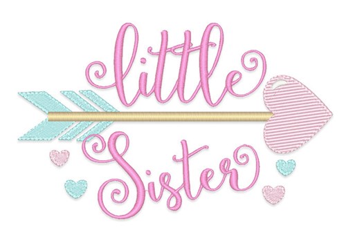 Little Sister Arrow Machine Embroidery Design