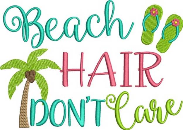 Picture of Beach Hair Machine Embroidery Design