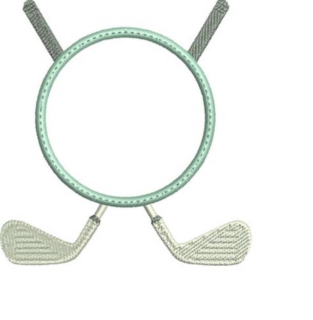 Picture of Golf Frame Machine Embroidery Design