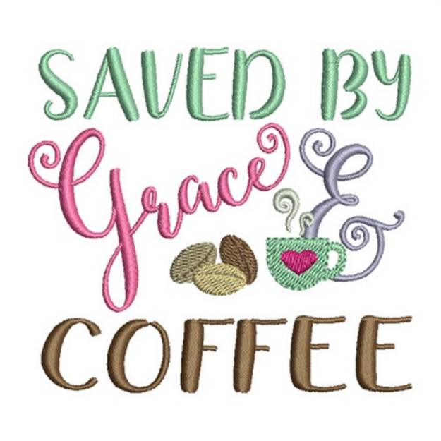 Picture of Grace and Coffee Machine Embroidery Design