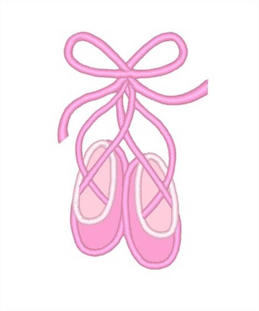 Picture of Applique Ballet Shoes Machine Embroidery Design