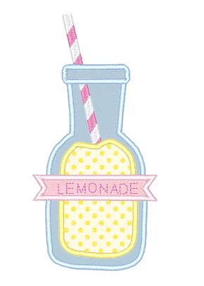 Lemonade Bottle Machine Embroidery Design