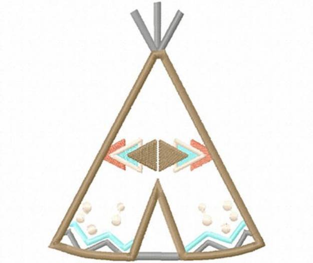 Picture of Teepee Applique Machine Embroidery Design
