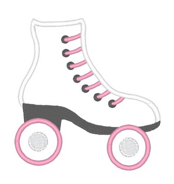 Picture of Applique Roller Skate Machine Embroidery Design
