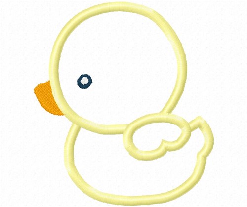 Baby Duck Applique Machine Embroidery Design