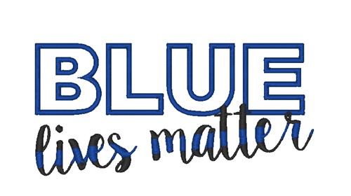 Blue Lives Matter Machine Embroidery Design