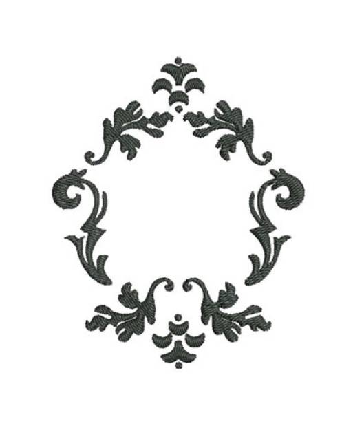 Picture of Damask Frame Machine Embroidery Design